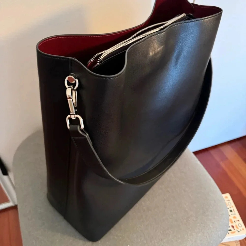 LAWFULL LONDON Iris black leather laptop work bag - Picture 10 of 12